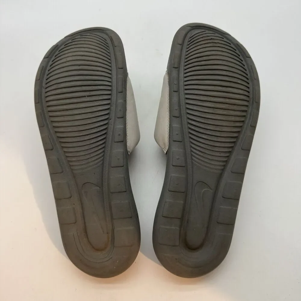 Nike Victori One Slide Sandals Men's 7 Gray Neon Green Slip-On Sport CN9675-011